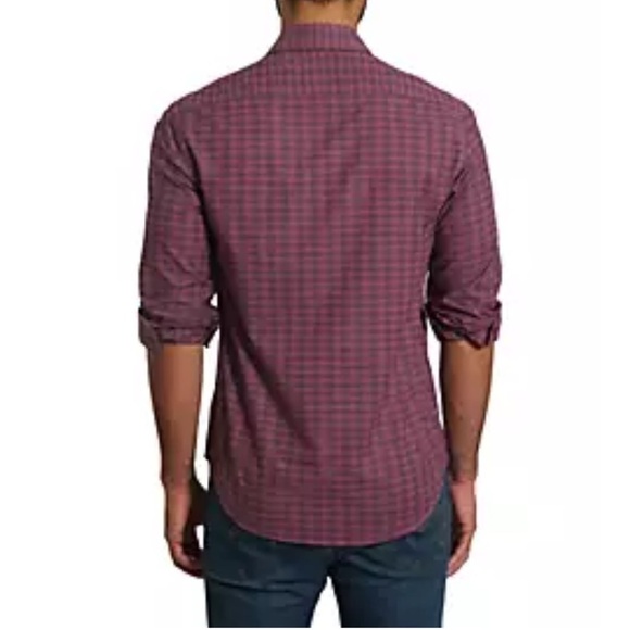 Jared Lang Men's Red Checkered Shirt Size Large Button Down Casual - Picture 8 of 9